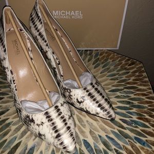 MK Claire Embossed Leather Pump